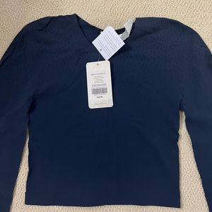 NWT Fabletics Ombré Longsleeve Sculptknit Crop Top Sz L
